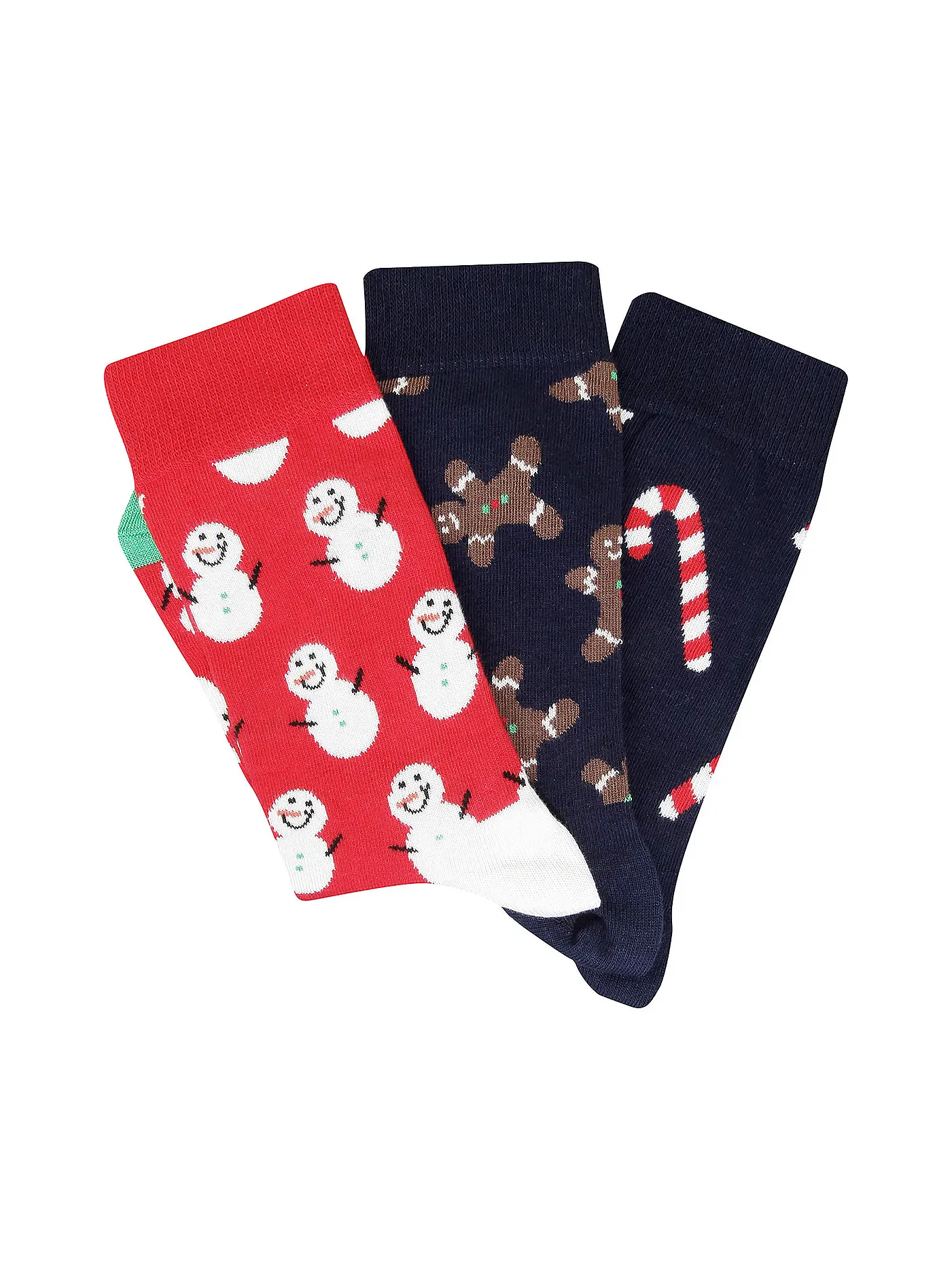 HAPPY SOCKS | Weihnachtssocken Geschenkbox 3er Pkg bunt | 